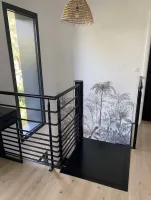 Conception et pose d’un escalier hélicoïdale carré en acier thermolaqué noir à la Teste de Buwebp